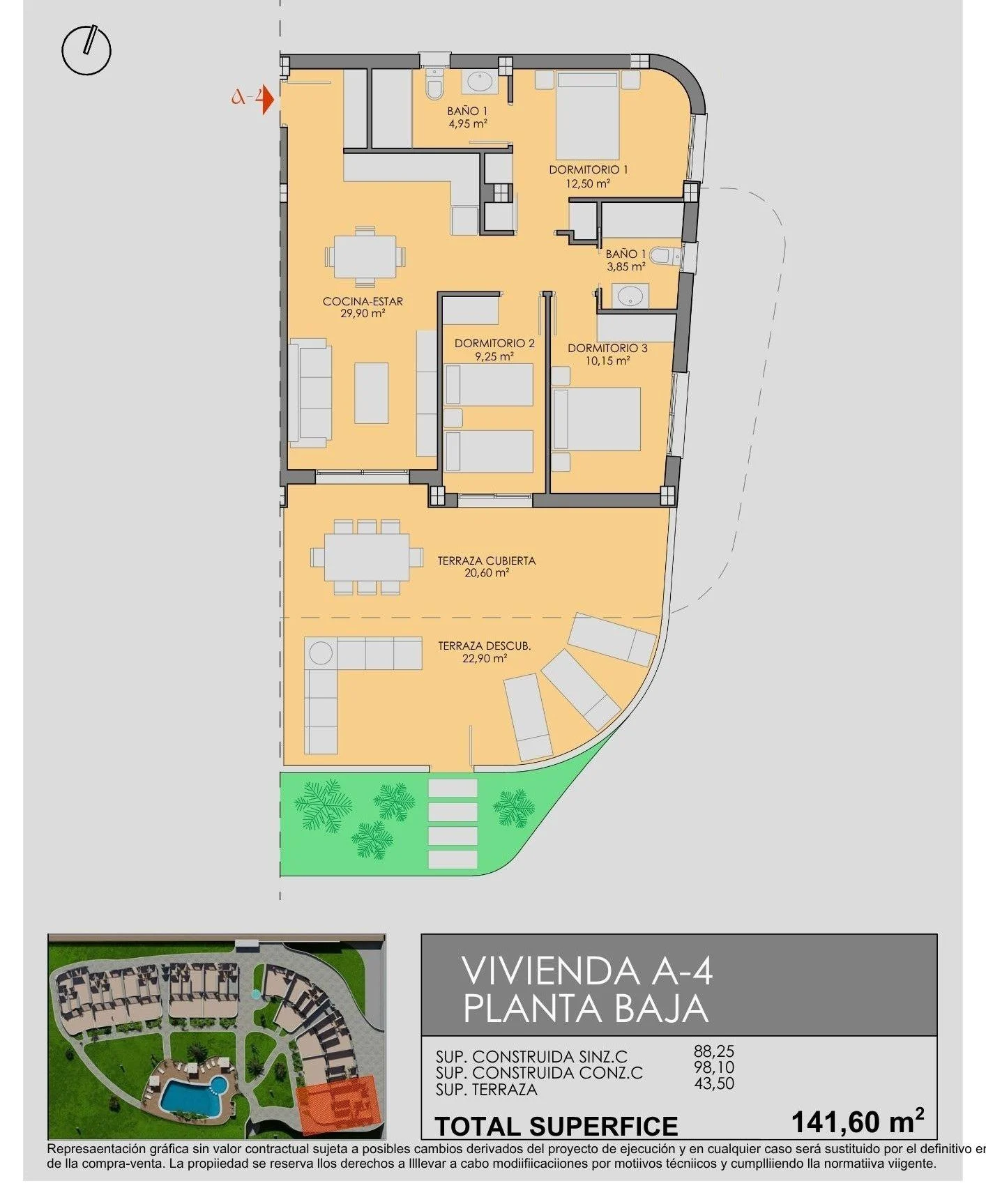 Apartment with 3 bedrooms