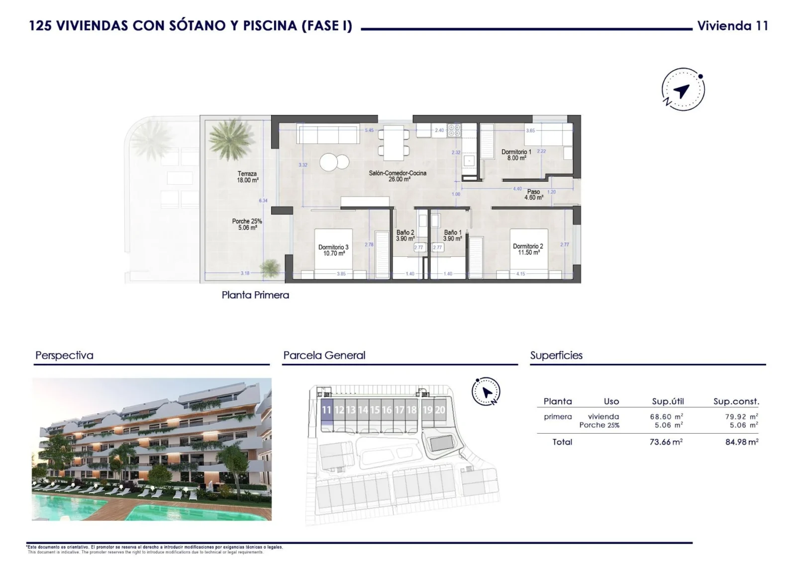 Apartment with 3 bedrooms