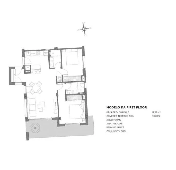 Apartment with 2 bedrooms