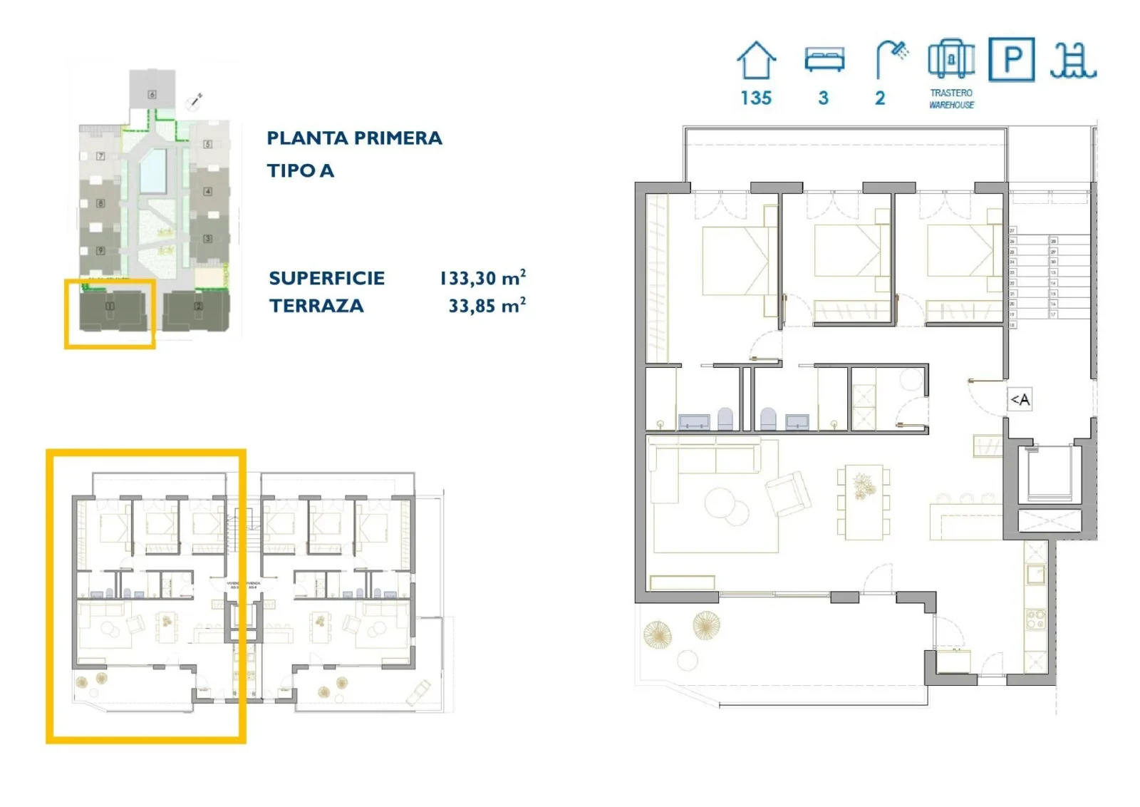 Apartment with 3 bedrooms