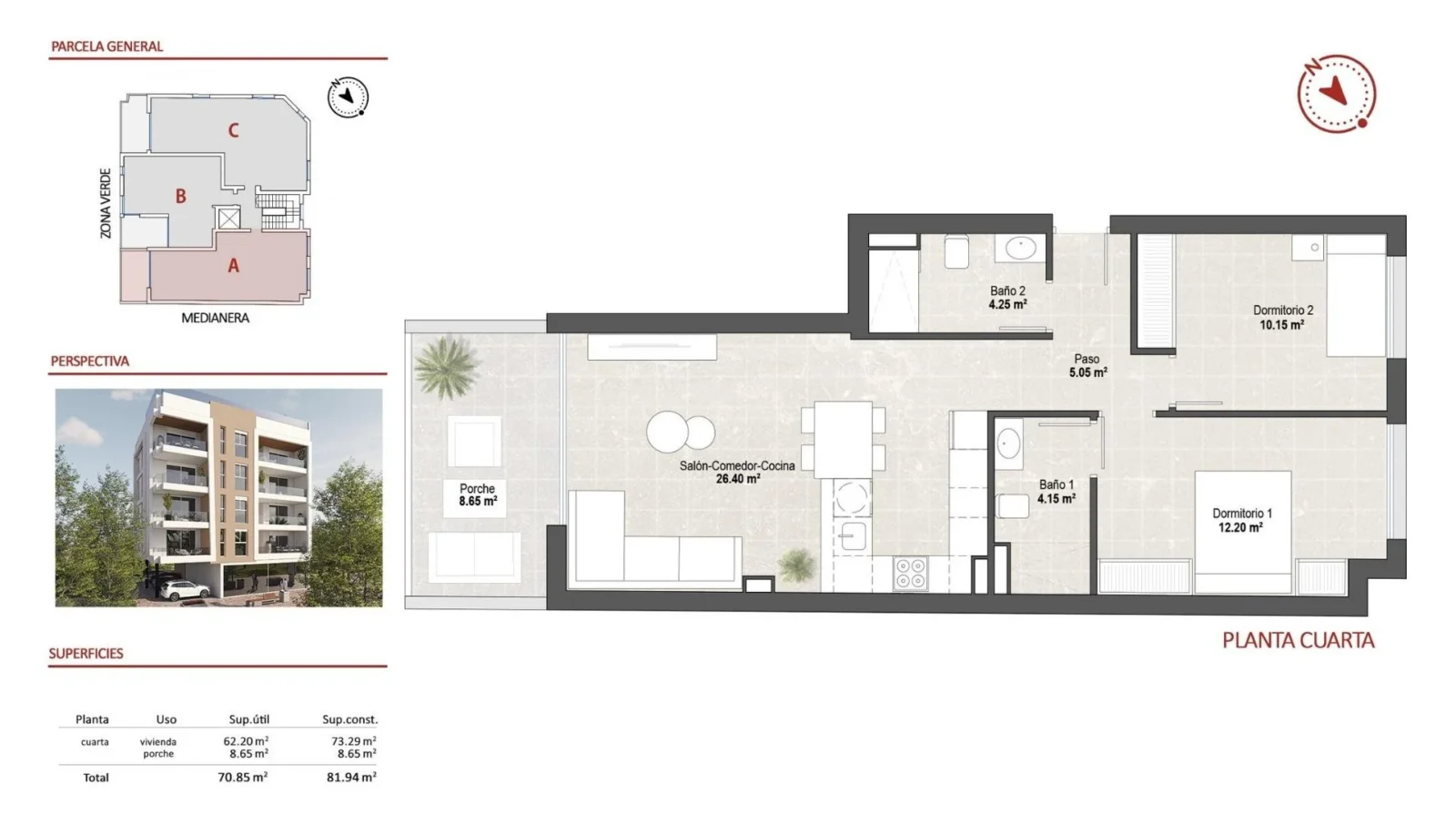 Penthouse with 2 bedrooms