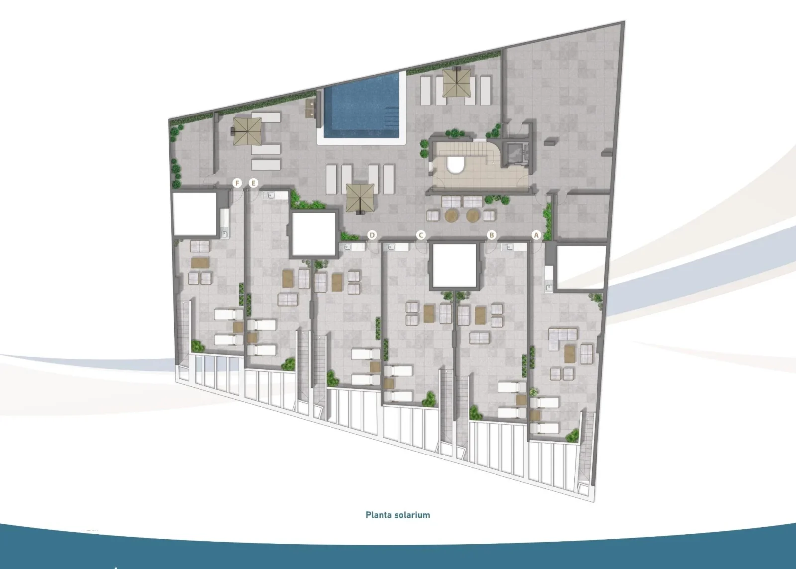 Penthouse med 2 soveværelser