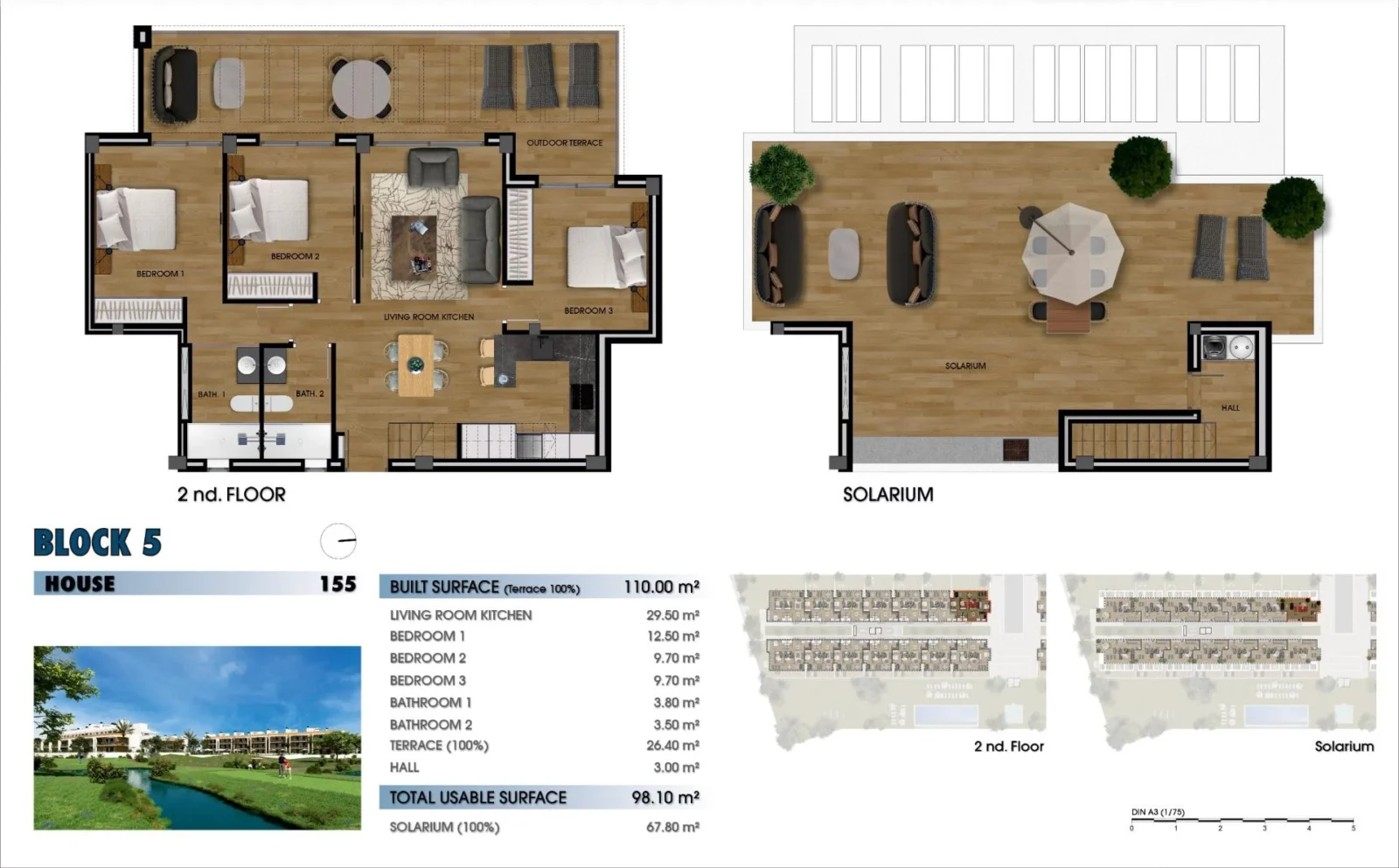 Penthouse with 3 bedrooms