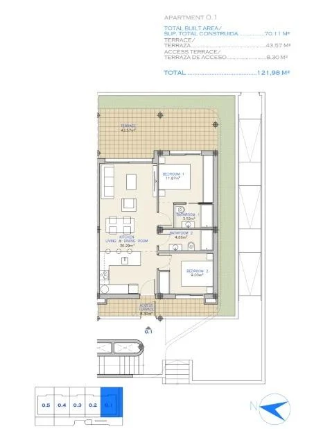Apartment with 2 bedrooms