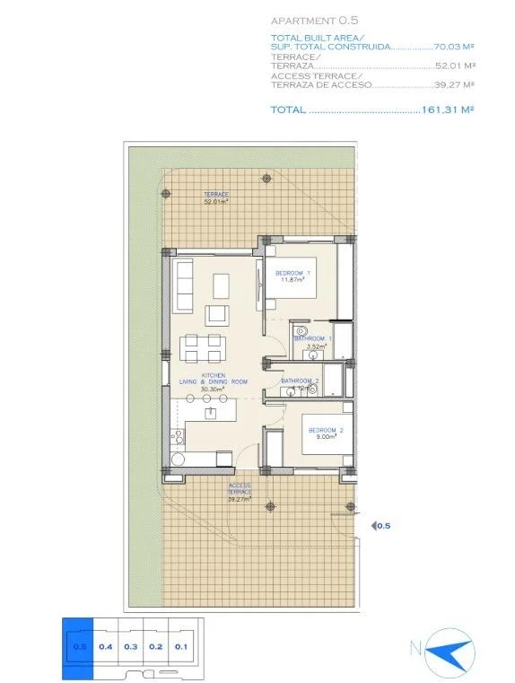Apartment with 2 bedrooms
