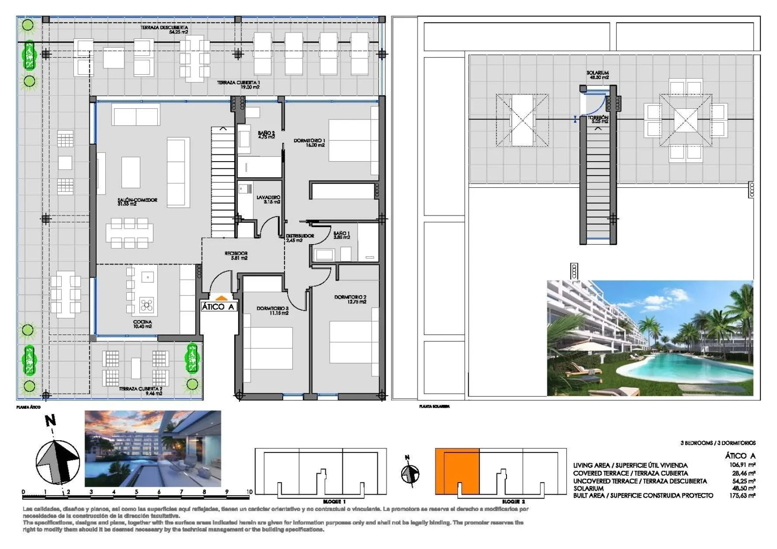 Penthouse with 3 bedrooms