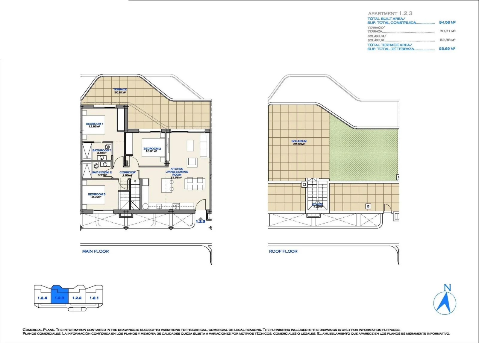 Penthouse with 3 bedrooms