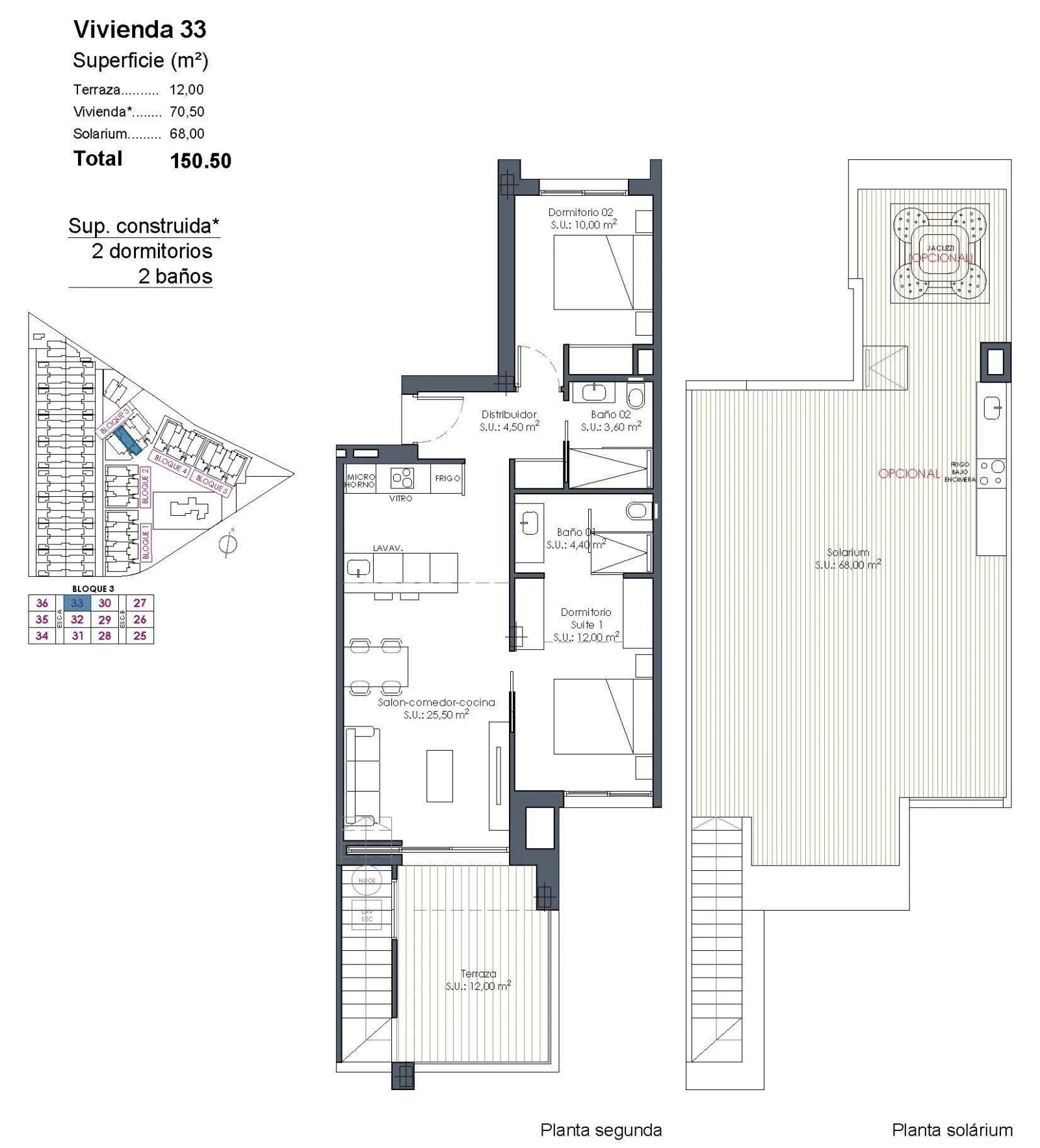 Penthouse with 2 bedrooms