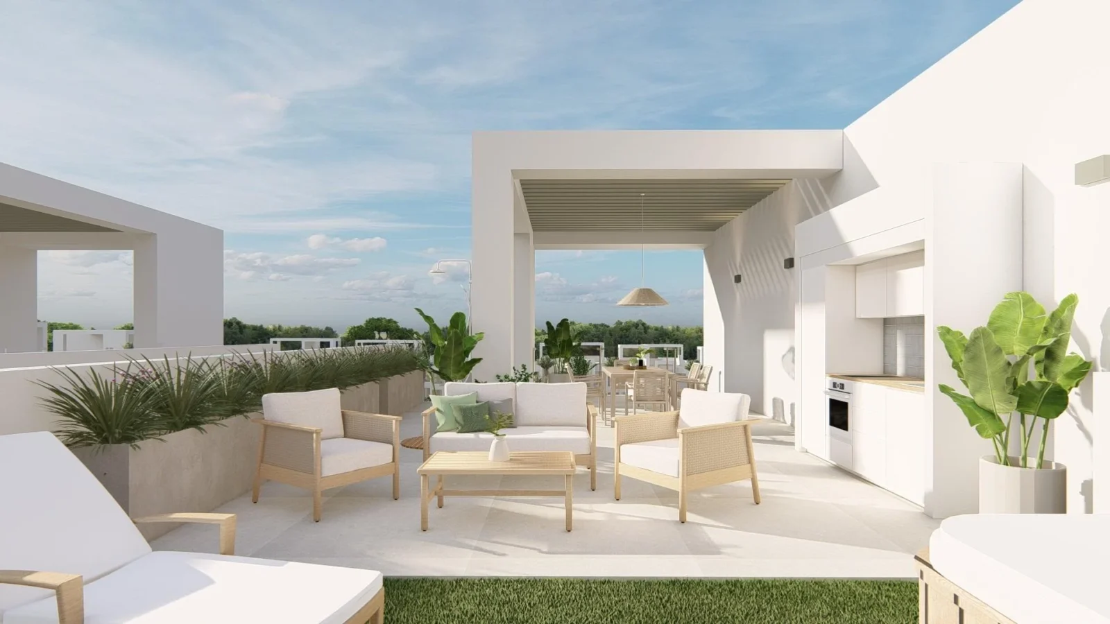Penthouse med 3 soveværelser