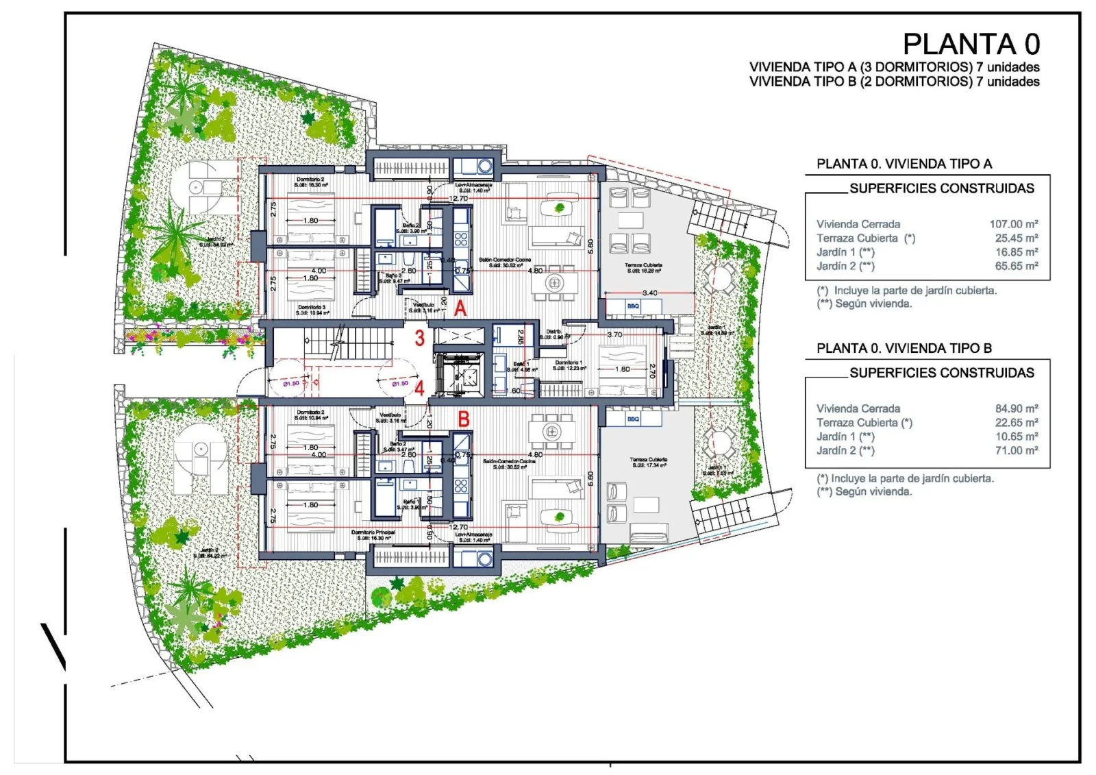 Ground floor apartment with 3 bedrooms
