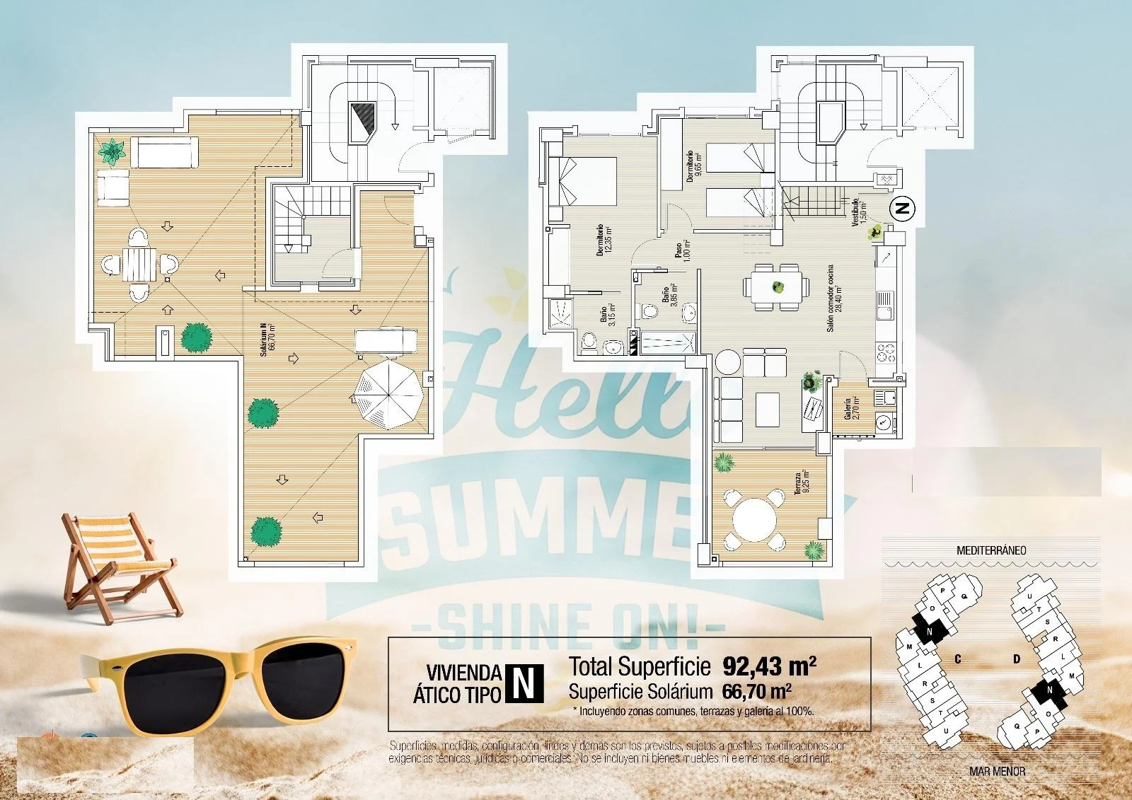 Penthouse with 2 bedrooms