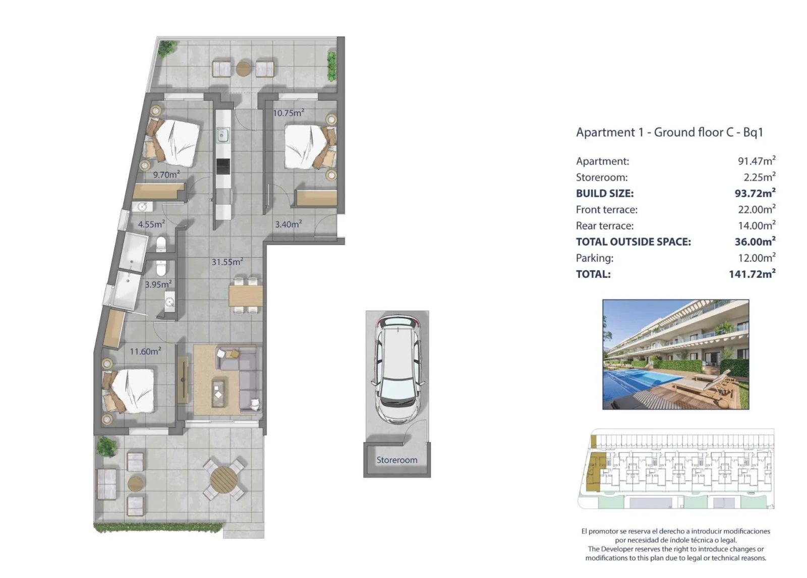 Apartment with 3 bedrooms
