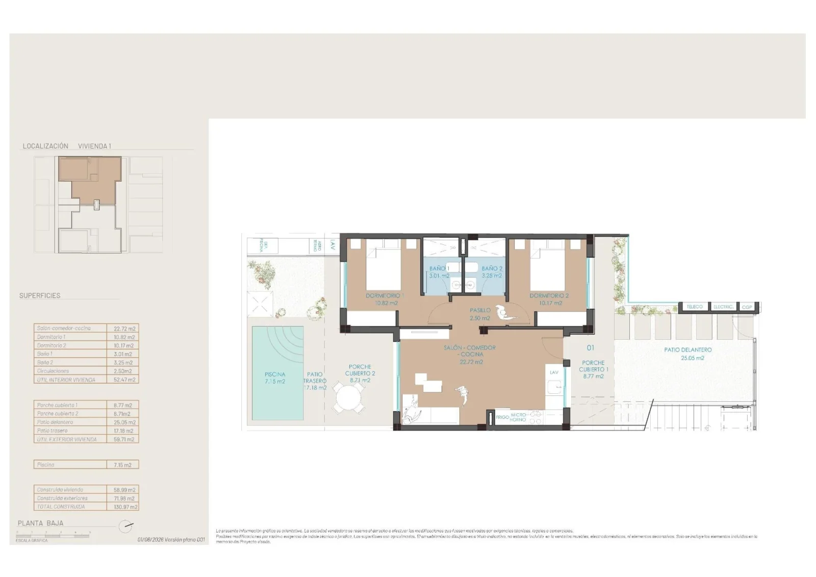 Bungalow med 2 soverom