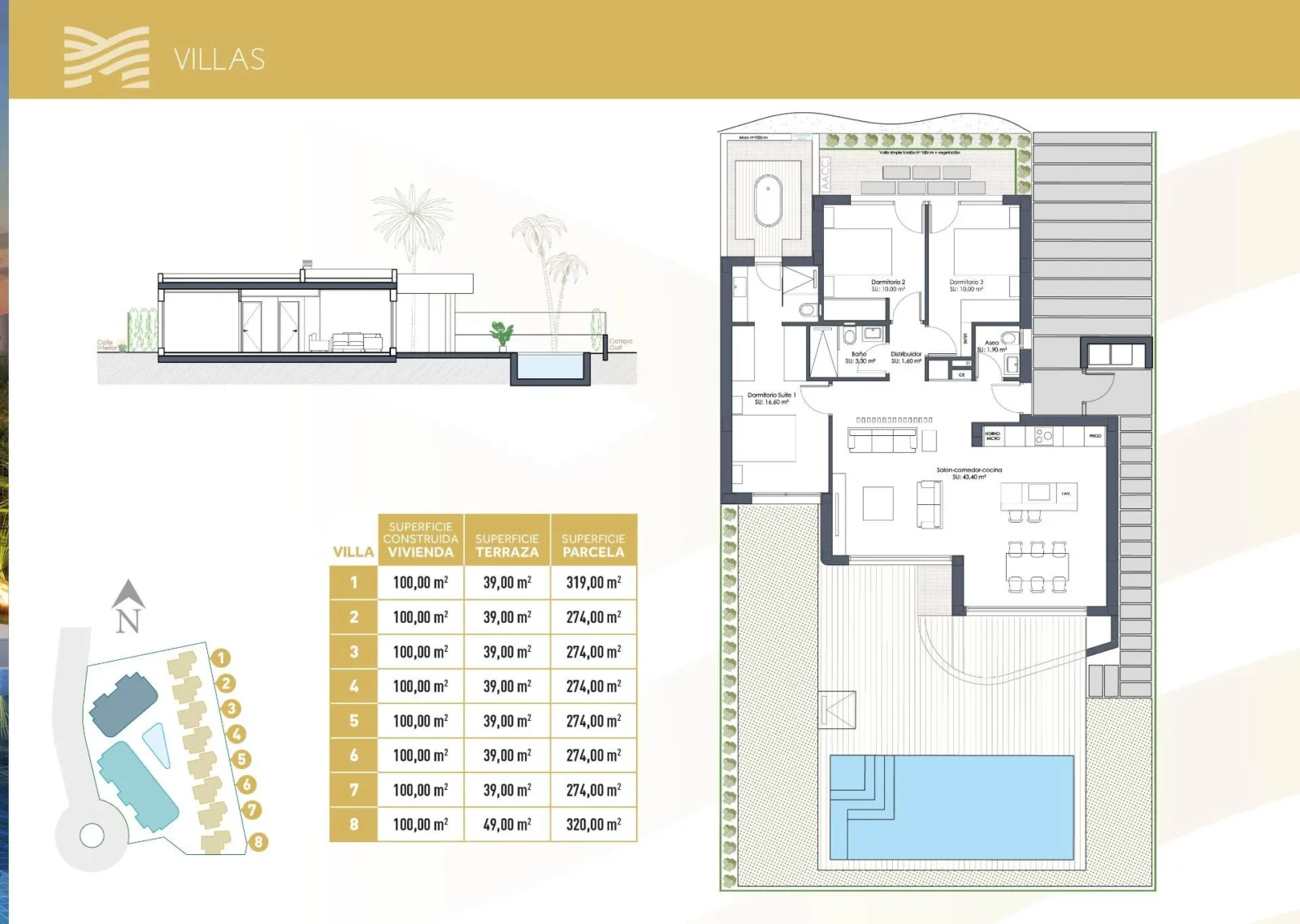 Villa med 3 soverom
